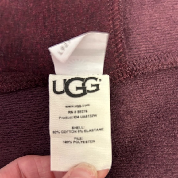 UGG Charlynne Poncho Drawstring Funnel Neck Pouch Pocket Burgundy Maroon sz XS/S - Picture 14 of 14